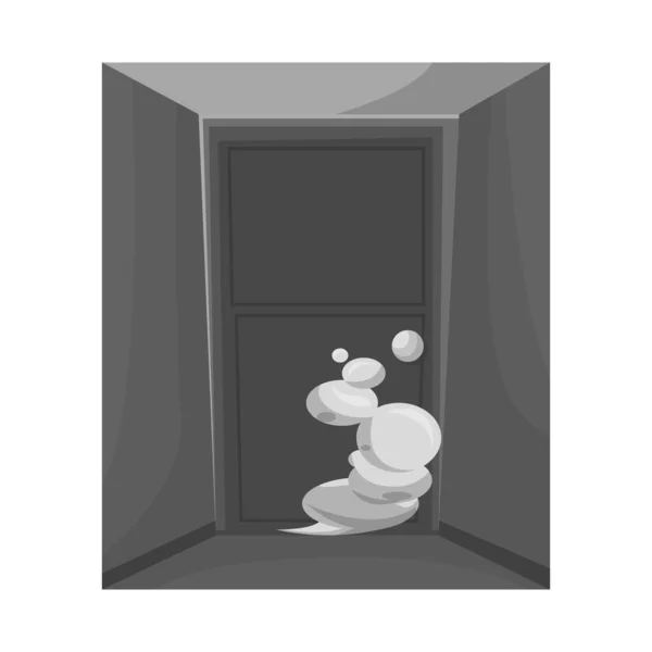 Isolated object of door and smoke sign. Set of door and exit vector icon for stock. — Stockvektor