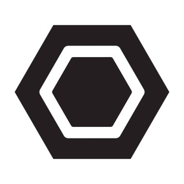 Fastener head vector icon.Black vector icon isolated on white background fastener head.