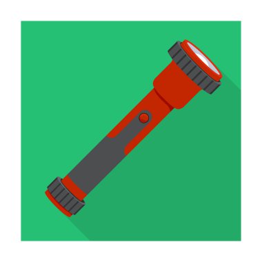 Flashlight vector icon.Flat vector icon isolated on white background flashlight .