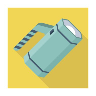 Flashlight vector icon.Flat vector icon isolated on white background flashlight .