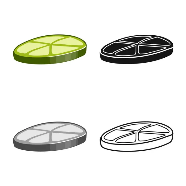 Objeto aislado de tomate y signo verde. Elemento web de tomate y rebanada símbolo de la tela . — Archivo Imágenes Vectoriales