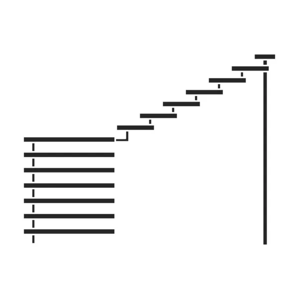 Icono de vector de escalera. Icono de vector negro aislado en la escalera de fondo blanco . — Archivo Imágenes Vectoriales