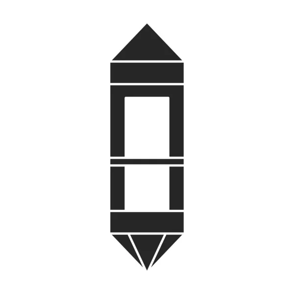 Ascensore vettoriale icon.Black icona vettoriale isolato su ascensore sfondo bianco . — Vettoriale Stock