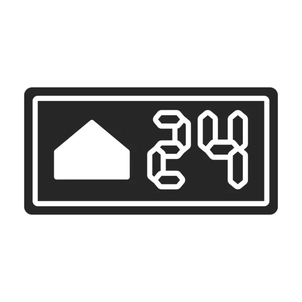 Botón de icono de vector ascensor. Icono de vector negro aislado en el botón de fondo blanco del ascensor  . — Vector de stock