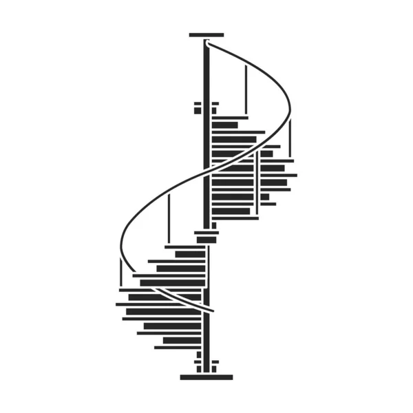 Metal staircase vector icon.Black vector icon isolated on white background metal staircase. — Stock Vector