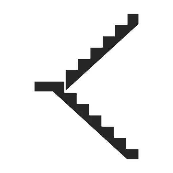 Escadaria de metal vetor ícone icon.Black vetor isolado na escada de metal de fundo branco . — Vetor de Stock