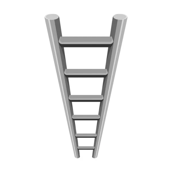 Icono de vector de escalera. Icono de vector de dibujos animados aislado en la escalera de fondo blanco . — Archivo Imágenes Vectoriales