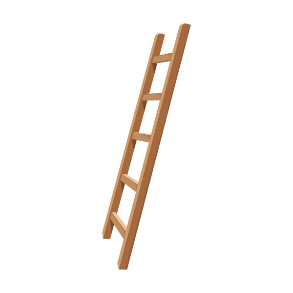 Ladder vector icon.Cartoon vector icon isolated on white background ladder.