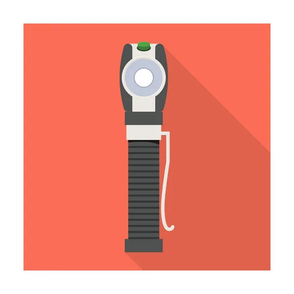 Flashlight vector icon.Flat vector icon isolated on white background flashlight . — Stockový vektor