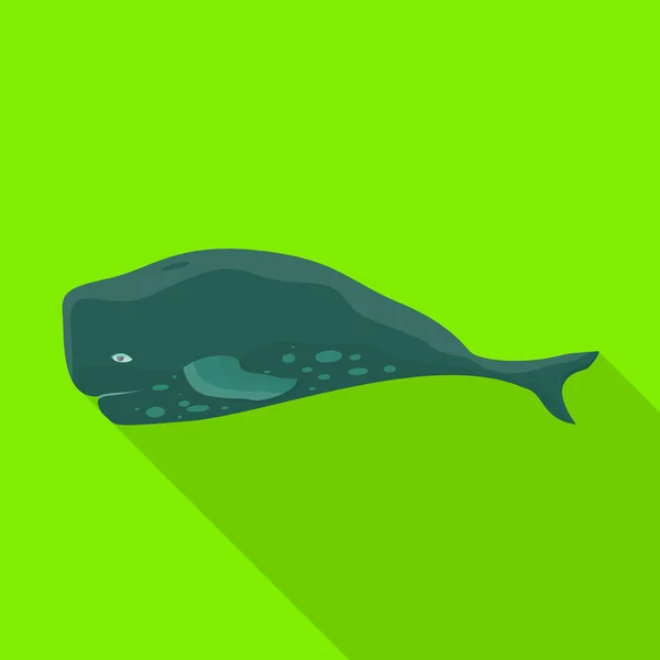 Whale sperm vector icon.Flat vector icon isolated on white background whale sperm. — 스톡 벡터
