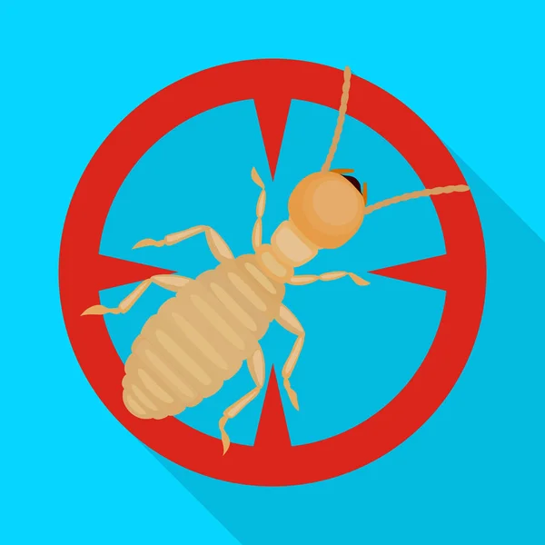 Icono de vector de termitas de trabajador. Icono de vector plano aislado en termitas de trabajador de fondo blanco . — Vector de stock