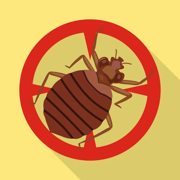 Bedbug vector icon.Flat vector icon isolated on white background bedbug . — Stock Vector