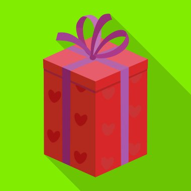 Giftbox vector icon.Flat vector icon isolated on white background giftbox.
