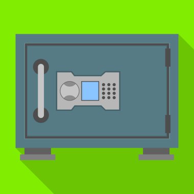 Bank safe vector icon.Flat vector icon isolated on white background bank safe.