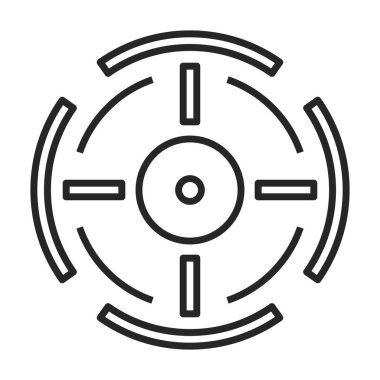 Sniper sight vector icon.Outline vector icon isolated on white background sniper sight.