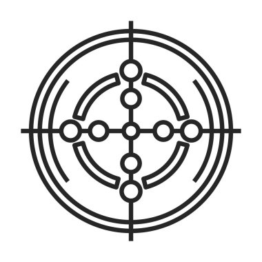 Eye target vector icon.Outline vector icon isolated on white background eye target.