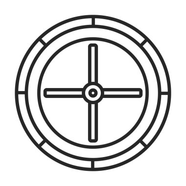 Eye target vector icon.Outline vector icon isolated on white background eye target.