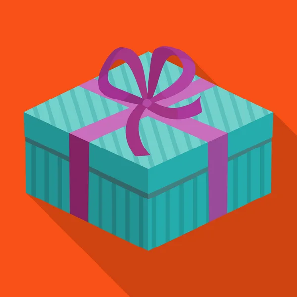 Icône vectorielle boîte cadeau. Icône vectorielle plate isolée sur fond blanc boîte cadeau . — Image vectorielle