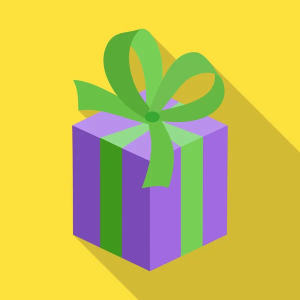 Icona vettoriale Giftbox. Icona vettoriale piatta isolata su scatola regalo di sfondo bianco . — Vettoriale Stock