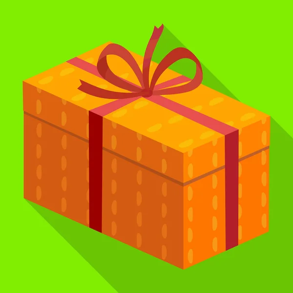 Giftbox vector icon.Flat vector icon isolated on white background giftbox. — Stockvector