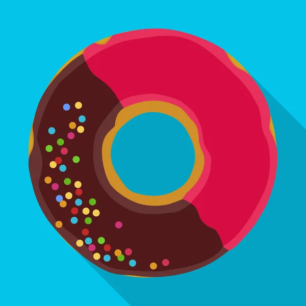 Doughnut vector icon.Flat vector icon isolated on white background doughnut. — 图库矢量图片