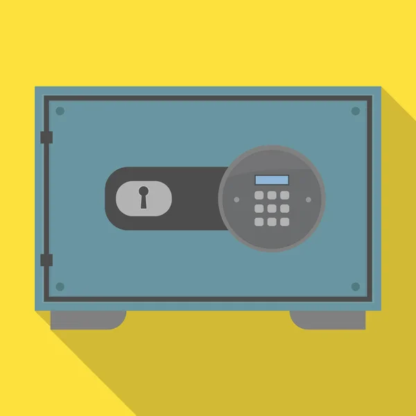 Bank safe vector icon.Flat vector icon isolated on white background bank safe. — Stok Vektör