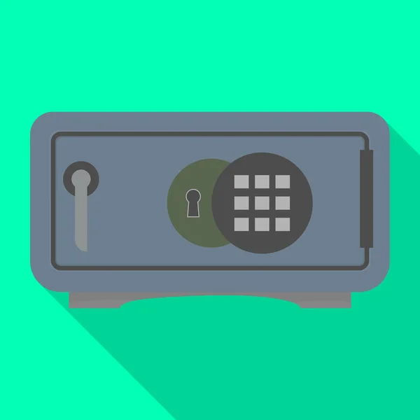 Bank safe vector icon.Flat vector icon isolated on white background bank safe. — Stok Vektör