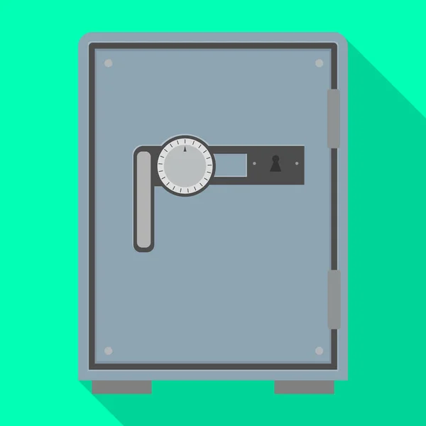 Bank safe vector icon.Flat vector icon isolated on white background bank safe. — Stok Vektör