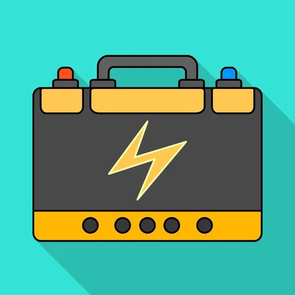 Electric battery vector icon.Flat vector icon isolated on white background electric battery. — Stockový vektor