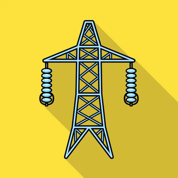 Line of high voltage vector icon.Flat vector icon isolated on white background line of high voltage. — 图库矢量图片