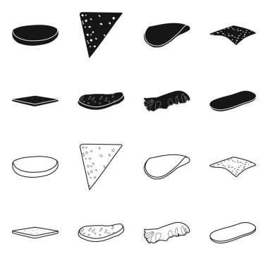 Vector design of breakfast and delicious symbol. Collection of breakfast and tasty vector icon for stock.