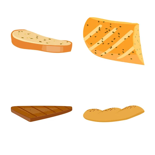 Illustration vectorielle du logo sandwich et collation. Ensemble d'illustration vectorielle de stock de sandwich et de fastfood . — Image vectorielle