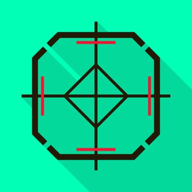 Eye target vector icon.Flat vector icon isolated on white background eye target.