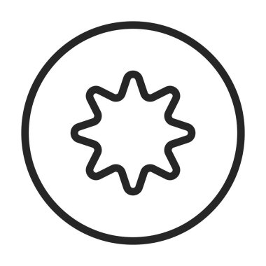 Rivet bolt vector icon.Outline vector icon isolated on white background rivet bolt.