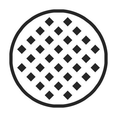 Fastener head vector icon.Outline vector icon isolated on white background fastener head.