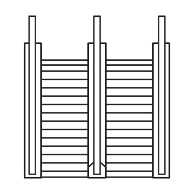 Elevator vector icon.Outline vector icon isolated on white background elevator.