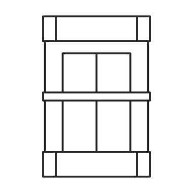 Lift vector icon.Outline vector icon isolated on white background lift.