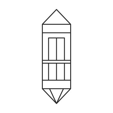 Elevator vector icon.Outline vector icon isolated on white background elevator.