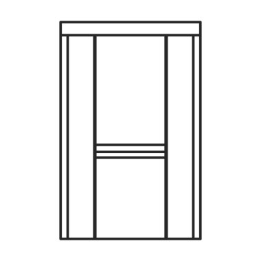 Elevator vector icon.Outline vector icon isolated on white background elevator.