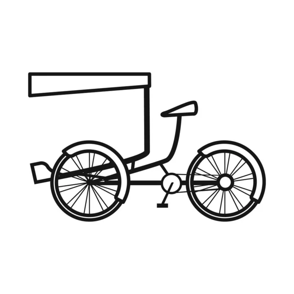 Isoliertes Objekt von Fahrrad- und Verkehrszeichen. Set von Vektor-Abbildungen für Fahrrad und Fahrrad. — Stockvektor