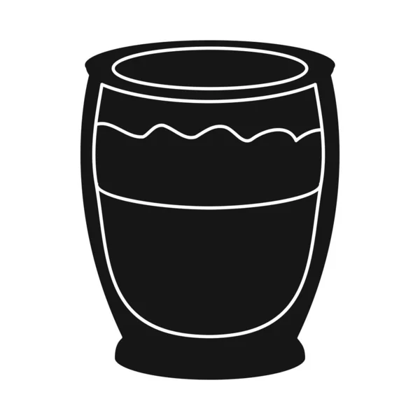 Objeto isolado de sinal de café e vidro. Gráfico do símbolo de estoque de café e bebida para web . — Vetor de Stock