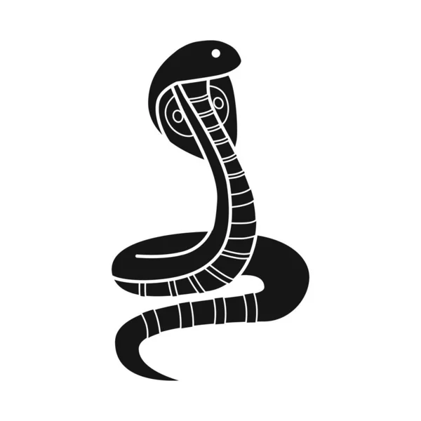 Isoliertes Objekt der Kobra und Königssymbol. Grafik der Kobra und Kopfstock-Vektor-Illustration. — Stockvektor