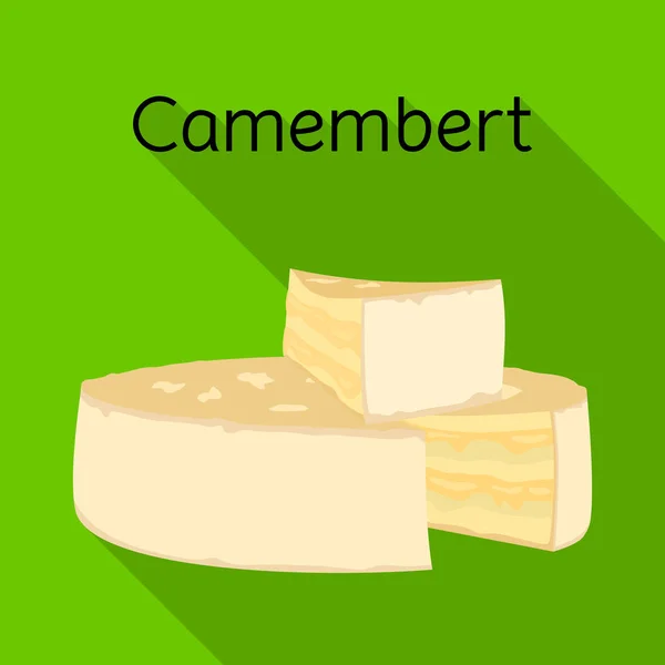 Enskilt föremål för ost och maasdamlogotyp. Webb inslag av ost och bit stock vektor illustration. — Stock vektor