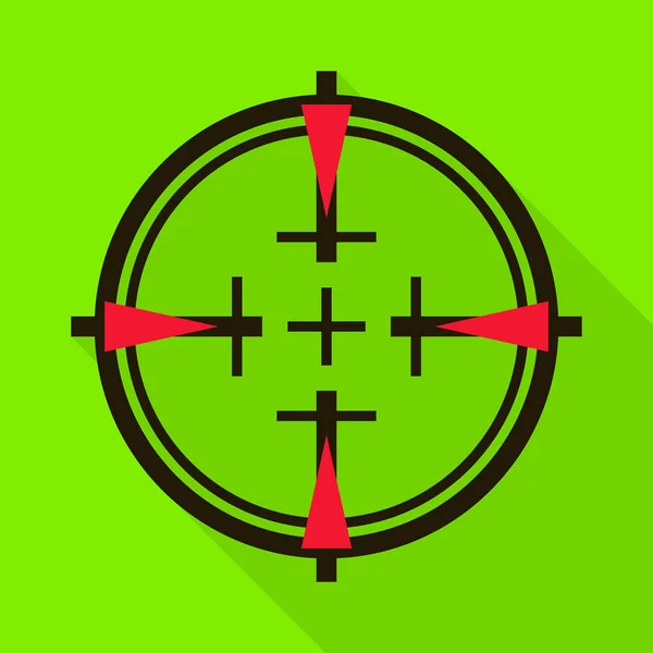 Icône vectorielle de visée de sniper Icône vectorielle plate isolée sur fond blanc vue de sniper . — Image vectorielle