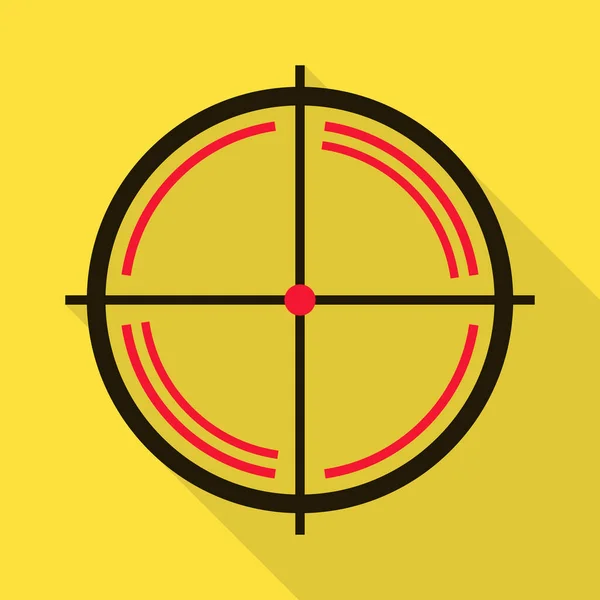 Sniper sight vector icon.Flat vector icon isolated on white background sniper sight. — Stok Vektör