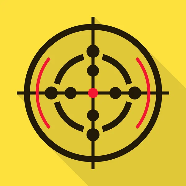 Sniper sight vector icon.Flat vector icon isolated on white background sniper sight. — Stock Vector