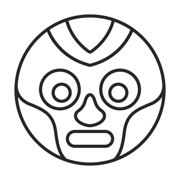 Icono de vector de máscara africana. Icono de vector de contorno aislado en el fondo blanco máscara africana . — Vector de stock