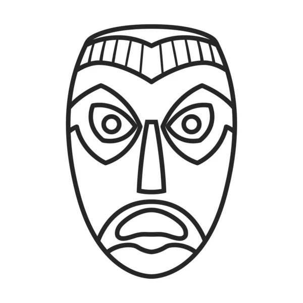 Племінна африканська маска Векторна іконка. Векторна ізольована на білому тлі племінна африканська маска . — стоковий вектор