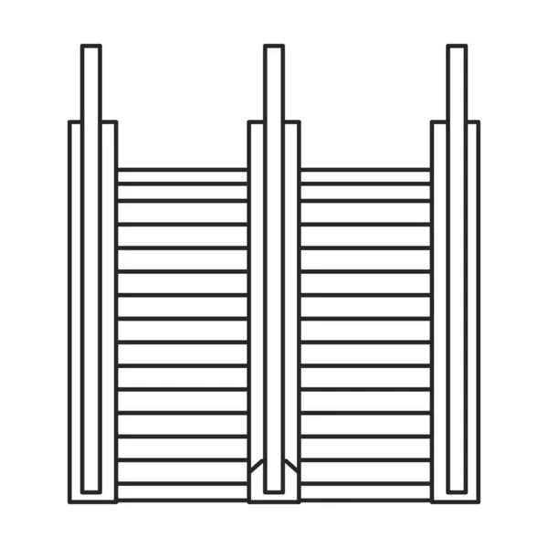 Elevator vector icon.Outline vector icon isolated on white background elevator. — Stock Vector