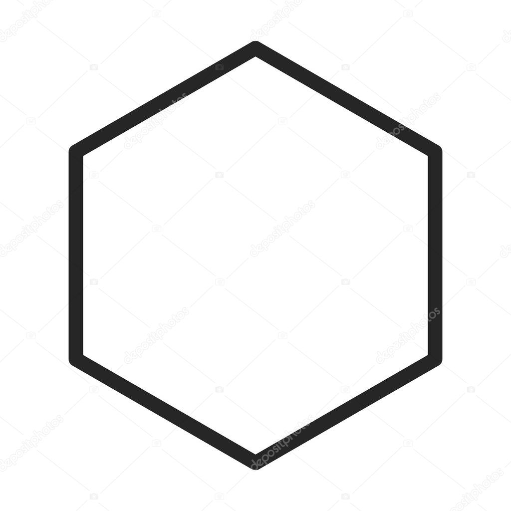 Fastener head vector icon.Outline vector logo isolated on white background fastener head.